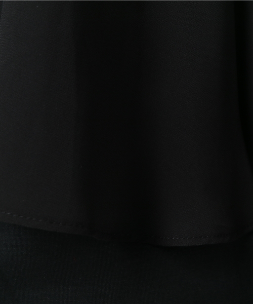 Colour By  Numbers（カラーバイナンバーズ）の「【Colour By Numbers】WOMENS フレアスリーブレイヤードブラウス（シャツ/ブラウス・レディース・ピンク/ブラック・FREE）」の9枚目の写真