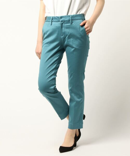 MARIEBELLE　JEAN（マリベルジーン）の「トラウザー テーパード カラーパンツ    BELLINI(ベリーニ)（スラックス・レディース・ペールイエロー/ピンクベージュ/サーモンピンク/エメラルド/オレンジ系その他/スカイブルー/グリーン・24inch/26inch/23inch/27inch/25inch）」の3枚目の写真