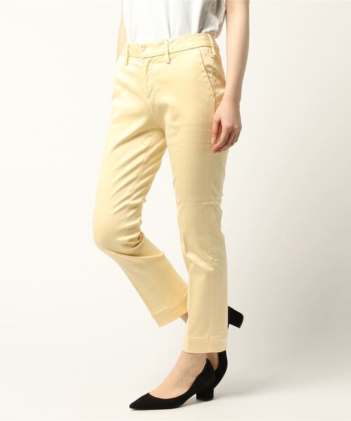 MARIEBELLE　JEAN（マリベルジーン）の「トラウザー テーパード カラーパンツ    BELLINI(ベリーニ)（スラックス・レディース・ペールイエロー/ピンクベージュ/サーモンピンク/エメラルド/オレンジ系その他/スカイブルー/グリーン・24inch/26inch/23inch/27inch/25inch）」の5枚目の写真