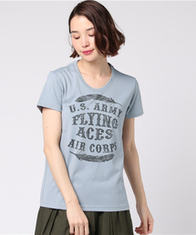 AVIREX | avirex/ アヴィレックス/ L-S/S FEATHER×LOGO PRINT TEE/ フェザー ロゴ プリントティーシャツ(Tシャツ/カットソー)