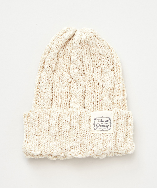 Kahiko(カヒコ)の「【Kahiko】オーシャンビーチキャップ ビーニー(ニットキャップ/ビーニー・レディース・ブラック/ホワイト/キャメル/グレー/ネイビー・FREE)」の2枚目の写真