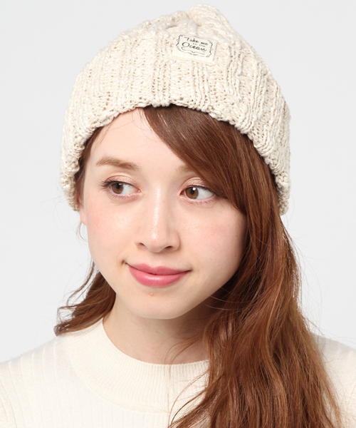 Kahiko(カヒコ)の「【Kahiko】オーシャンビーチキャップ ビーニー(ニットキャップ/ビーニー・レディース・ブラック/ホワイト/キャメル/グレー/ネイビー・FREE)」の7枚目の写真