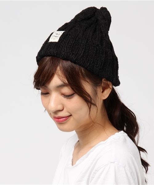 Kahiko(カヒコ)の「【Kahiko】オーシャンビーチキャップ ビーニー(ニットキャップ/ビーニー・レディース・ブラック/ホワイト/キャメル/グレー/ネイビー・FREE)」の3枚目の写真