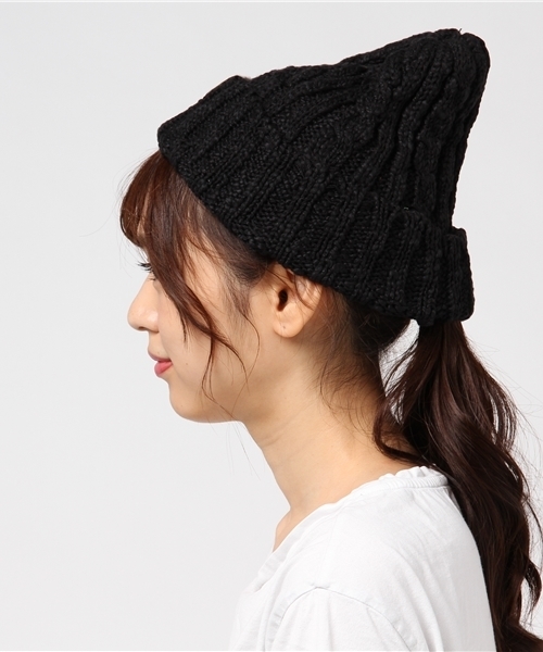 Kahiko(カヒコ)の「【Kahiko】オーシャンビーチキャップ ビーニー(ニットキャップ/ビーニー・レディース・ブラック/ホワイト/キャメル/グレー/ネイビー・FREE)」の13枚目の写真