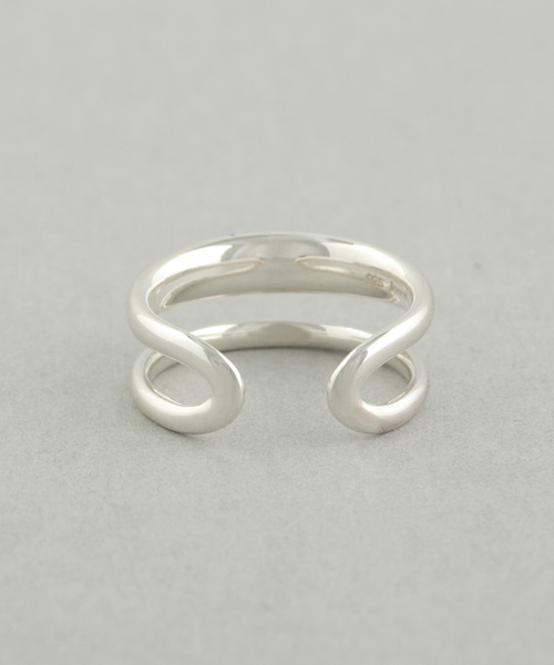 Jouete（ジュエッテ）の「フォークピンキー レイヤード（リング・レディース・シルバー・#7/#03）」の3枚目の写真