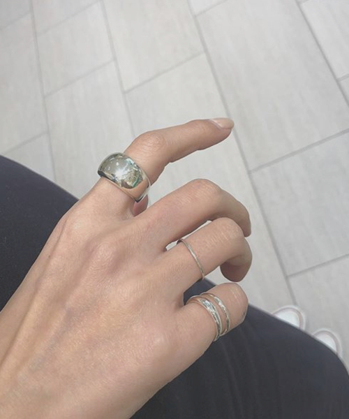 Jouete（ジュエッテ）の「フォークピンキー レイヤード（リング・レディース・シルバー・#7/#03）」の8枚目の写真