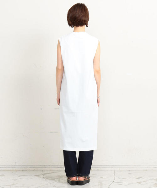 BEAUTY&YOUTH UNITED ARROWS（ビューティーアンドユースユナイテッドアローズ）の「BY∴ コットンスリットノースリーブワンピース о（ワンピース・レディース・ブラック/ホワイト/ベージュ・FREE）」の15枚目の写真