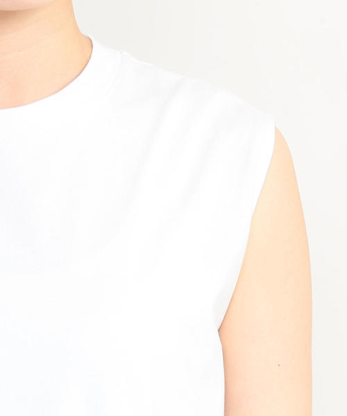 BEAUTY&YOUTH UNITED ARROWS（ビューティーアンドユースユナイテッドアローズ）の「BY∴ コットンスリットノースリーブワンピース о（ワンピース・レディース・ブラック/ホワイト/ベージュ・FREE）」の12枚目の写真