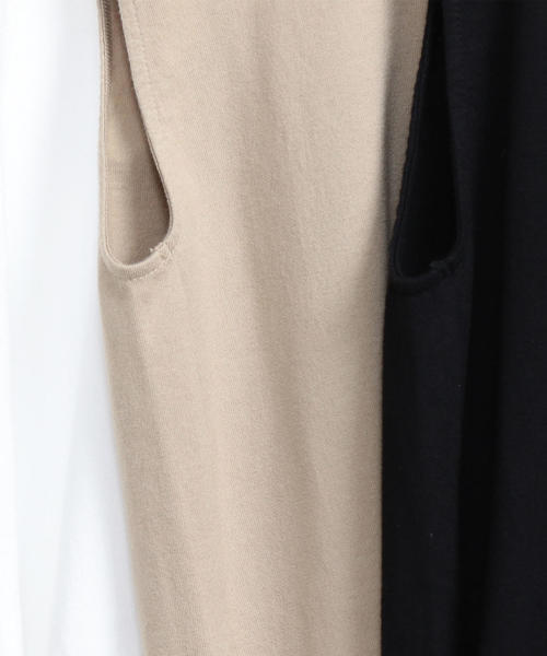 BEAUTY&YOUTH UNITED ARROWS（ビューティーアンドユースユナイテッドアローズ）の「BY∴ コットンスリットノースリーブワンピース о（ワンピース・レディース・ブラック/ホワイト/ベージュ・FREE）」の9枚目の写真