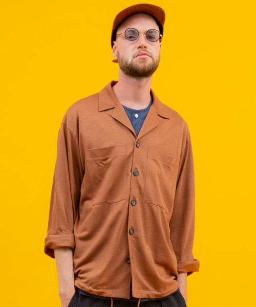 UNITED TOKYO（ユナイテッドトウキョウ）の「オープンカラーシャツ（シャツ/ブラウス・メンズ・ブラック/グレー/ブルー/キャメル・1/2/3）」の4枚目の写真