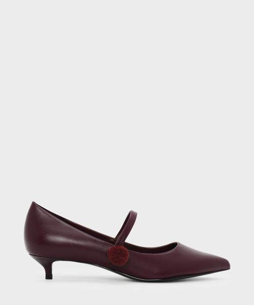 CHARLES & KEITH(チャールズ & キース)の「キトンヒールメリージェーン / KITTEN HEEL MARY JANES(ローファー・レディース・ブラック/バーガンディー・22.5cm/23cm/23.5cm/24.5cm/25cm)」の2枚目の写真