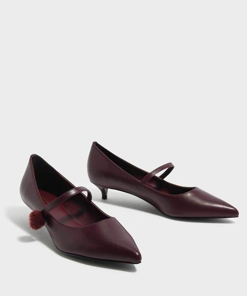 CHARLES & KEITH(チャールズ & キース)の「キトンヒールメリージェーン / KITTEN HEEL MARY JANES(ローファー・レディース・ブラック/バーガンディー・22.5cm/23cm/23.5cm/24.5cm/25cm)」の10枚目の写真