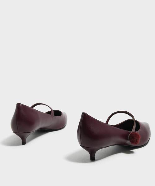 CHARLES & KEITH(チャールズ & キース)の「キトンヒールメリージェーン / KITTEN HEEL MARY JANES(ローファー・レディース・ブラック/バーガンディー・22.5cm/23cm/23.5cm/24.5cm/25cm)」の11枚目の写真