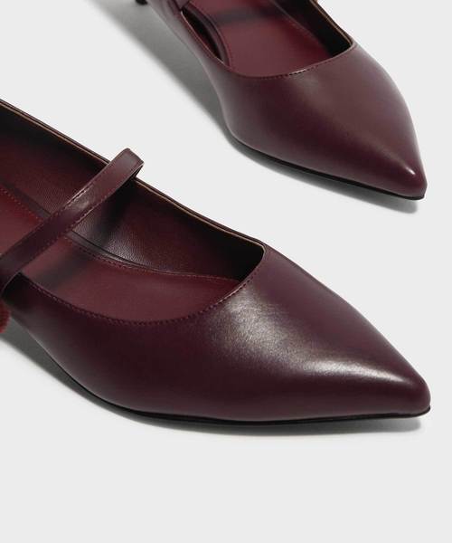 CHARLES & KEITH(チャールズ & キース)の「キトンヒールメリージェーン / KITTEN HEEL MARY JANES(ローファー・レディース・ブラック/バーガンディー・22.5cm/23cm/23.5cm/24.5cm/25cm)」の12枚目の写真
