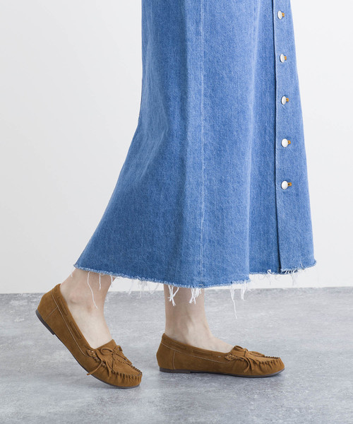 LUGG NAGG（ラグナグ）の「【Le son/ル ソン】スエード リボン モカシン（モカシン/デッキシューズ・レディース・ブラック/レッド/イエロー/モカ/グレー/ライトブラウン・22.5cm/23.5cm/24.5cm）」の13枚目の写真