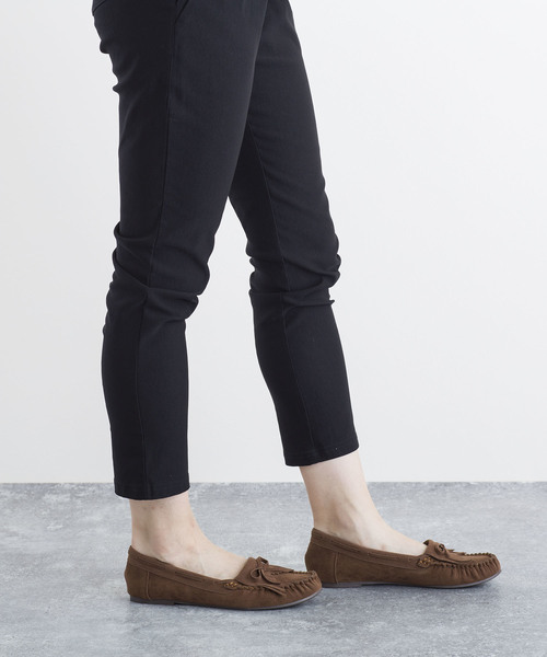 LUGG NAGG（ラグナグ）の「【Le son/ル ソン】スエード リボン モカシン（モカシン/デッキシューズ・レディース・ブラック/レッド/イエロー/モカ/グレー/ライトブラウン・22.5cm/23.5cm/24.5cm）」の21枚目の写真