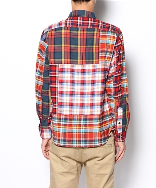 BEAMS（ビームス）の「□BEAMS / チェック×パッチワーク クレイジーシャツ（シャツ/ブラウス・メンズ・その他1/その他2・SMALL/MEDIUM/LARGE）」の4枚目の写真