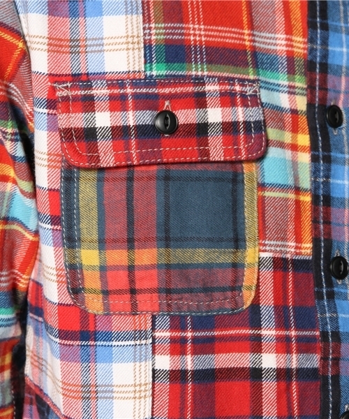 BEAMS（ビームス）の「□BEAMS / チェック×パッチワーク クレイジーシャツ（シャツ/ブラウス・メンズ・その他1/その他2・SMALL/MEDIUM/LARGE）」の7枚目の写真