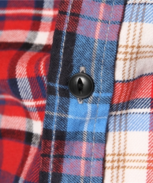 BEAMS（ビームス）の「□BEAMS / チェック×パッチワーク クレイジーシャツ（シャツ/ブラウス・メンズ・その他1/その他2・SMALL/MEDIUM/LARGE）」の10枚目の写真