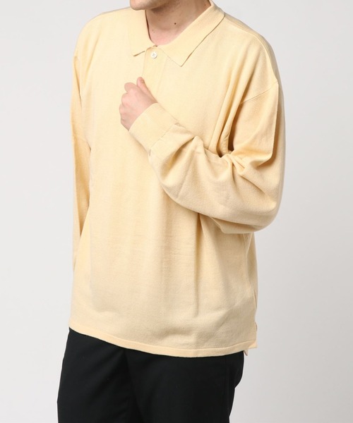 WEGO(ウィゴー)の「WEGO VINTAGE/12GG ニットポロシャツ(ニット/セーター・メンズ・ブラック/キャメル/ライトベージュ・MEDIUM/LARGE)」の1枚目の写真