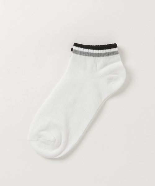 VIBGYOR（ヴィブジョー）の「VIBGYOR Select/メンズ　ライン ショートソックス (TK)（ソックス/靴下・メンズ・ホワイト系その他/ブラック系その他/グレー系その他/ブルー系その他/ホワイト系その他2/ホワイト系その他3/ブラック系その他2/グレー系その他2/グレー系その他3/ブルー系その他2・FREE）」の4枚目の写真
