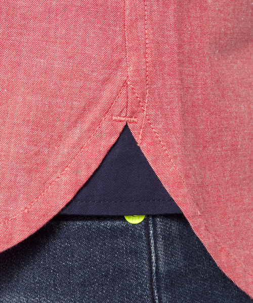 X-girl（エックスガール）の「BI-COLOR S/S SHIRT（シャツ/ブラウス・レディース・ブラック/レッド/イエロー/ネイビー・1/2）」の14枚目の写真