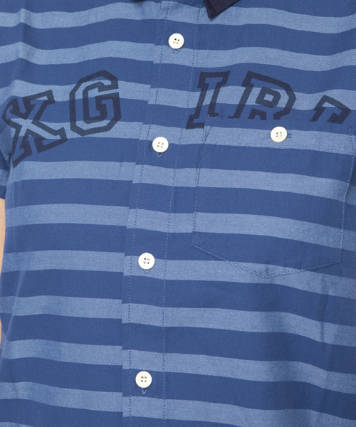 X-girl（エックスガール）の「BI-COLOR S/S SHIRT（シャツ/ブラウス・レディース・ブラック/レッド/イエロー/ネイビー・1/2）」の9枚目の写真