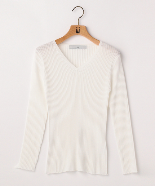 リブvネックニット ニット セーター トップス セール ニット セーター Tiara ティアラ のファッション 当店一番人気大特価 ニット セーター