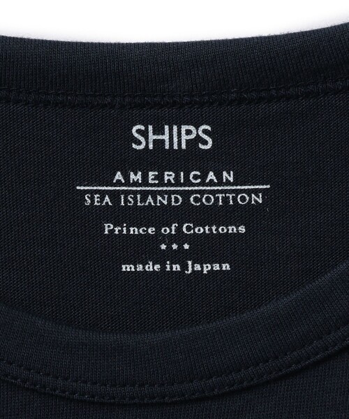 SHIPS(シップス)の「SC: アメリカンシーアイランドコットン クルーネック Tシャツ(Tシャツ/カットソー・メンズ・ホワイト/グレー/ネイビー・SMALL/MEDIUM/LARGE/X-LARGE)」の8枚目の写真