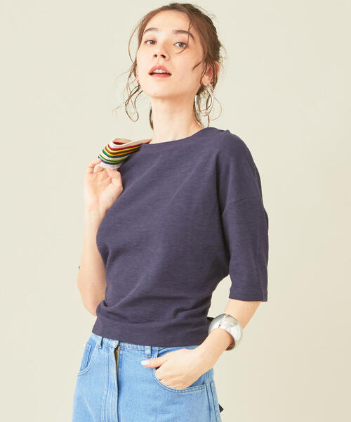 BEAUTY&YOUTH UNITED ARROWS(ビューティーアンドユースユナイテッドアローズ)の「BY∴ バッククロスカットソー(Tシャツ/カットソー・レディース・ホワイト/ネイビー/コバルトブルー・FREE)」の17枚目の写真