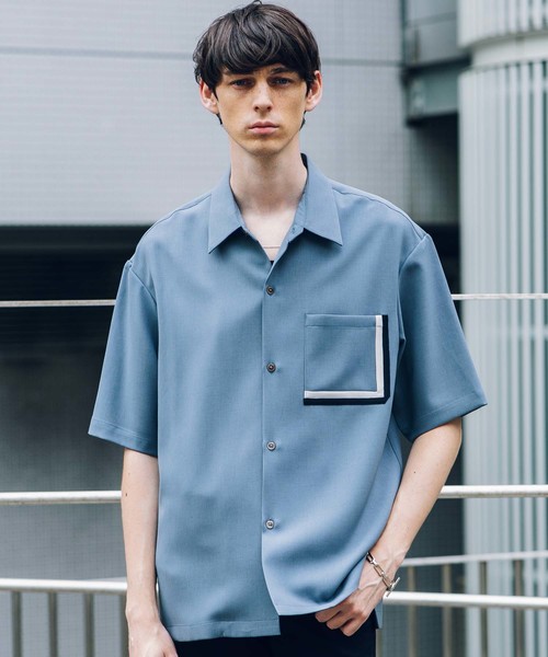 STUDIOUS（ステュディオス）の「【STUDIOUS】マルチLポケットショートスリーブ【ZOZO限定アイテム】（シャツ/ブラウス・メンズ・アイボリー/ブラック/ブルー・1/2/3）」の3枚目の写真