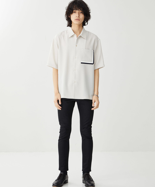 STUDIOUS（ステュディオス）の「【STUDIOUS】マルチLポケットショートスリーブ【ZOZO限定アイテム】（シャツ/ブラウス・メンズ・アイボリー/ブラック/ブルー・1/2/3）」の5枚目の写真