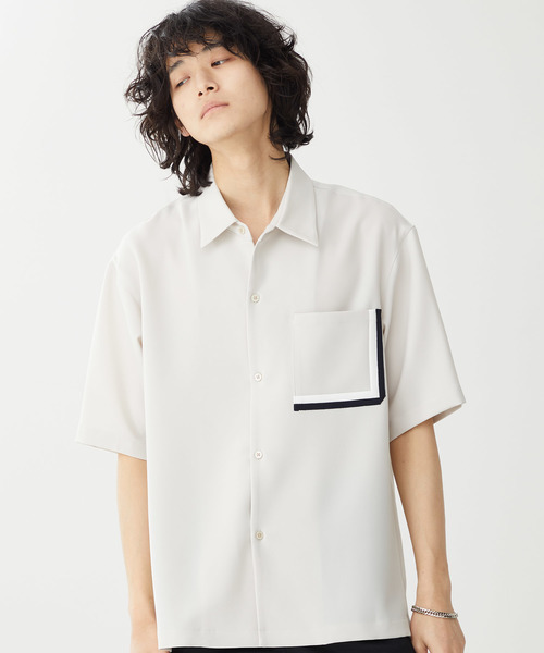 STUDIOUS（ステュディオス）の「【STUDIOUS】マルチLポケットショートスリーブ【ZOZO限定アイテム】（シャツ/ブラウス・メンズ・アイボリー/ブラック/ブルー・1/2/3）」の7枚目の写真