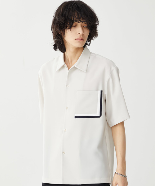 STUDIOUS（ステュディオス）の「【STUDIOUS】マルチLポケットショートスリーブ【ZOZO限定アイテム】（シャツ/ブラウス・メンズ・アイボリー/ブラック/ブルー・1/2/3）」の8枚目の写真