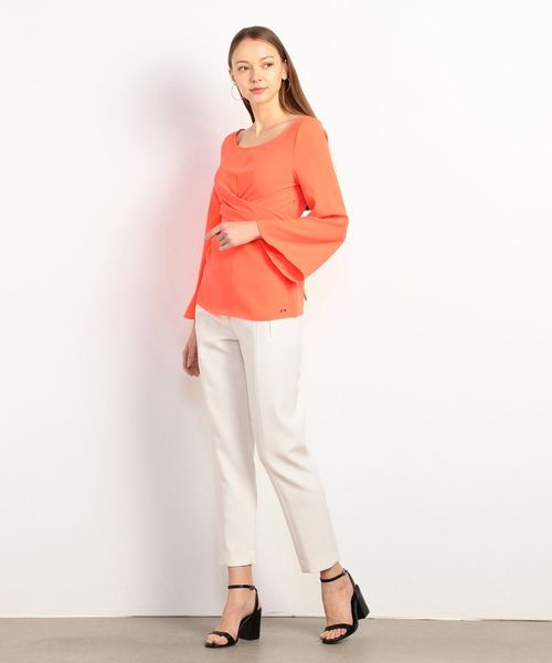 ARMANI EXCHANGE（アルマーニエクスチェンジ）の「【A|Xアルマーニ エクスチェンジ】クロスデザイン　ブラウス（シャツ/ブラウス・レディース・オレンジ/ホワイト・SMALL/MEDIUM/X-SMALL）」の7枚目の写真