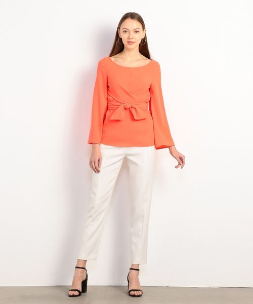 ARMANI EXCHANGE（アルマーニエクスチェンジ）の「【A|Xアルマーニ エクスチェンジ】クロスデザイン　ブラウス（シャツ/ブラウス・レディース・オレンジ/ホワイト・SMALL/MEDIUM/X-SMALL）」の4枚目の写真