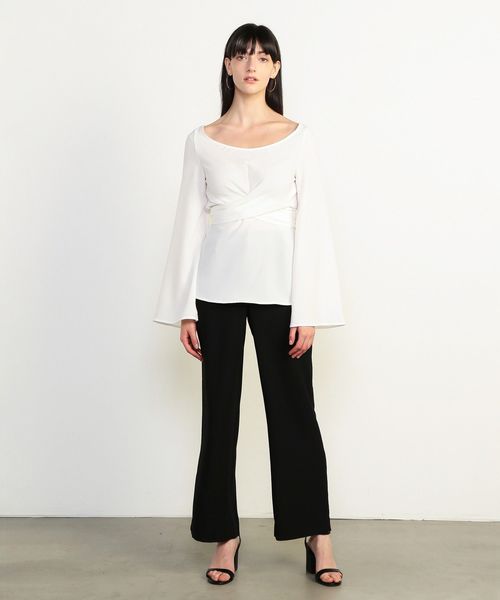 ARMANI EXCHANGE（アルマーニエクスチェンジ）の「【A|Xアルマーニ エクスチェンジ】クロスデザイン　ブラウス（シャツ/ブラウス・レディース・オレンジ/ホワイト・SMALL/MEDIUM/X-SMALL）」の6枚目の写真