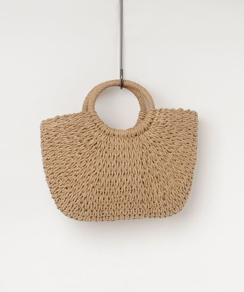 Fun & Daily（ファンアンドデイリー）の「F&D : リングラウンドカゴバッグ（かごバッグ・レディース・ベージュ/ナチュラル・FREE）」の3枚目の写真