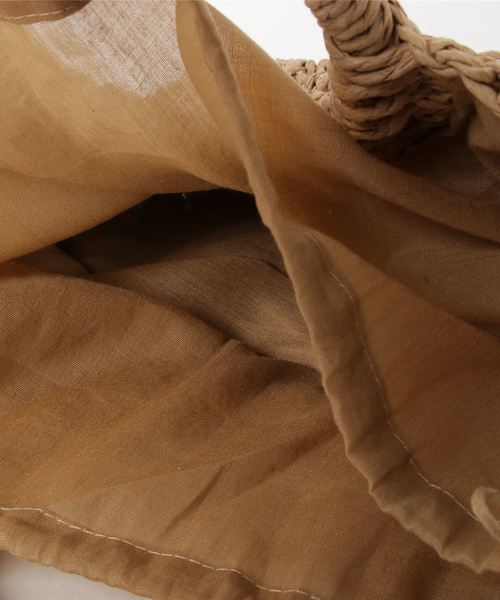 Fun & Daily（ファンアンドデイリー）の「F&D : リングラウンドカゴバッグ（かごバッグ・レディース・ベージュ/ナチュラル・FREE）」の5枚目の写真