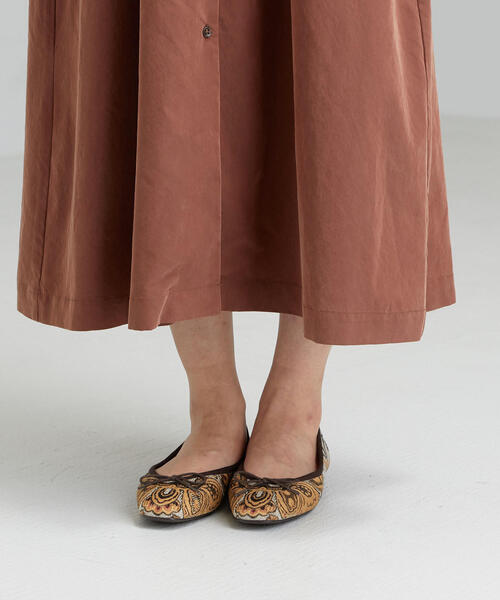 green label relaxing（グリーンレーベルリラクシング）の「FM オープンカラー シャツ ワンピース（シャツワンピース・レディース・ベージュ/ネイビー/ブラウン・FREE）」の16枚目の写真