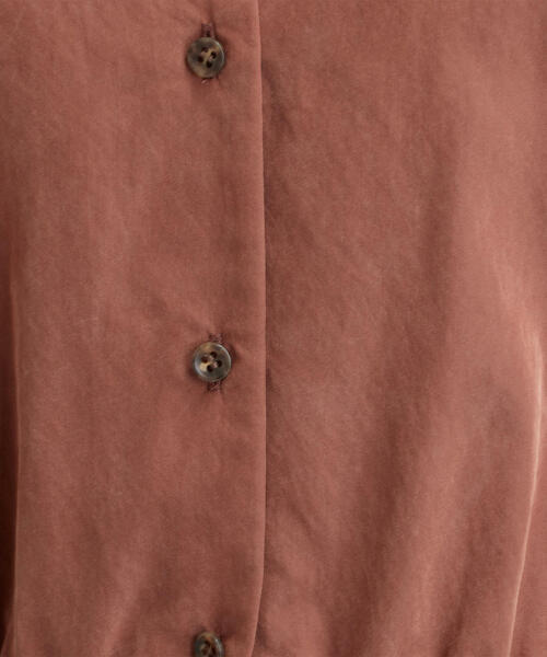 green label relaxing（グリーンレーベルリラクシング）の「FM オープンカラー シャツ ワンピース（シャツワンピース・レディース・ベージュ/ネイビー/ブラウン・FREE）」の17枚目の写真