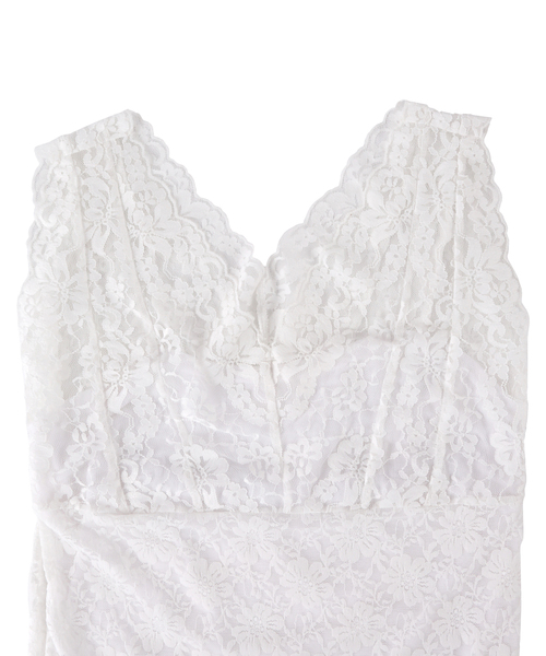 PUNYUS（プニュズ）の「レースキャミソール（タンクトップ・レディース・ホワイト/ブラック・1/2/4/3）」の9枚目の写真