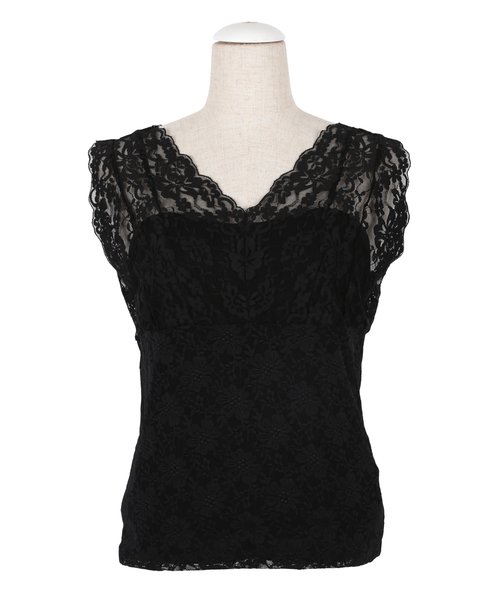 PUNYUS（プニュズ）の「レースキャミソール（タンクトップ・レディース・ホワイト/ブラック・1/2/4/3）」の21枚目の写真