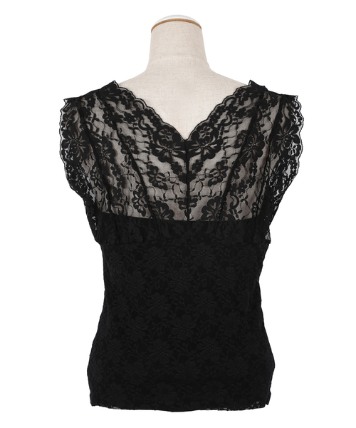 PUNYUS（プニュズ）の「レースキャミソール（タンクトップ・レディース・ホワイト/ブラック・1/2/4/3）」の19枚目の写真