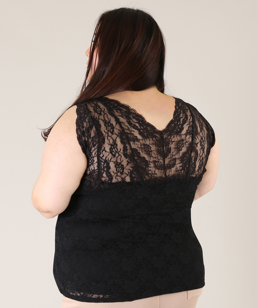 PUNYUS（プニュズ）の「レースキャミソール（タンクトップ・レディース・ホワイト/ブラック・1/2/4/3）」の8枚目の写真