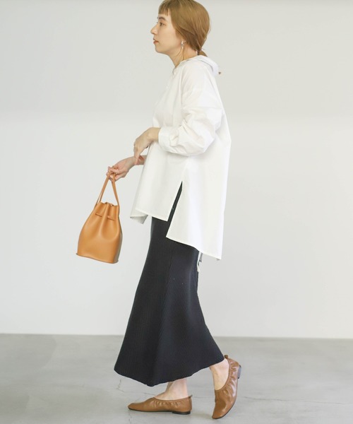 select MOCA（セレクトモカ）の「ニュアンスリブ編フレアニットスカート（スカート・レディース・ブラウン/ブラック・FREE）」の18枚目の写真