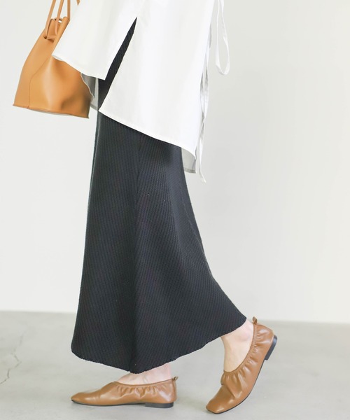 select MOCA（セレクトモカ）の「ニュアンスリブ編フレアニットスカート（スカート・レディース・ブラウン/ブラック・FREE）」の20枚目の写真