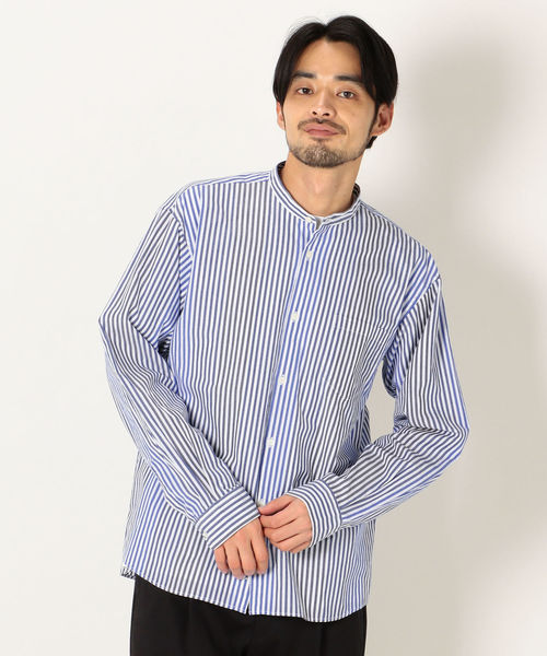 SHIPS any（シップス エニィ）の「SHIPS any: クレイジー バンドカラー シャツ（シャツ/ブラウス・メンズ・ライトブルー/スカイブルー・SMALL/MEDIUM/LARGE/X-LARGE/X-SMALL）」の3枚目の写真