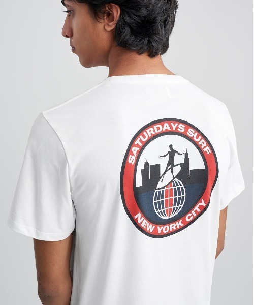 Saturdays NYC（サタデーズ ニューヨークシティ ）の「Surf T-Shirt（Tシャツ/カットソー・メンズ・ブルー/ホワイト/レッド・S/L/XS/M/XL）」の11枚目の写真