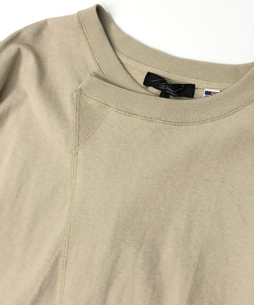 Beno(ビーノ)の「USAコットン 天竺 / アシンメトリー リメイク オーバーサイズ Tシャツ(Tシャツ/カットソー・メンズ・ホワイト/パープル/ブラック/ベージュ/ダークブルー/ブルーグリーン・L/M)」の14枚目の写真